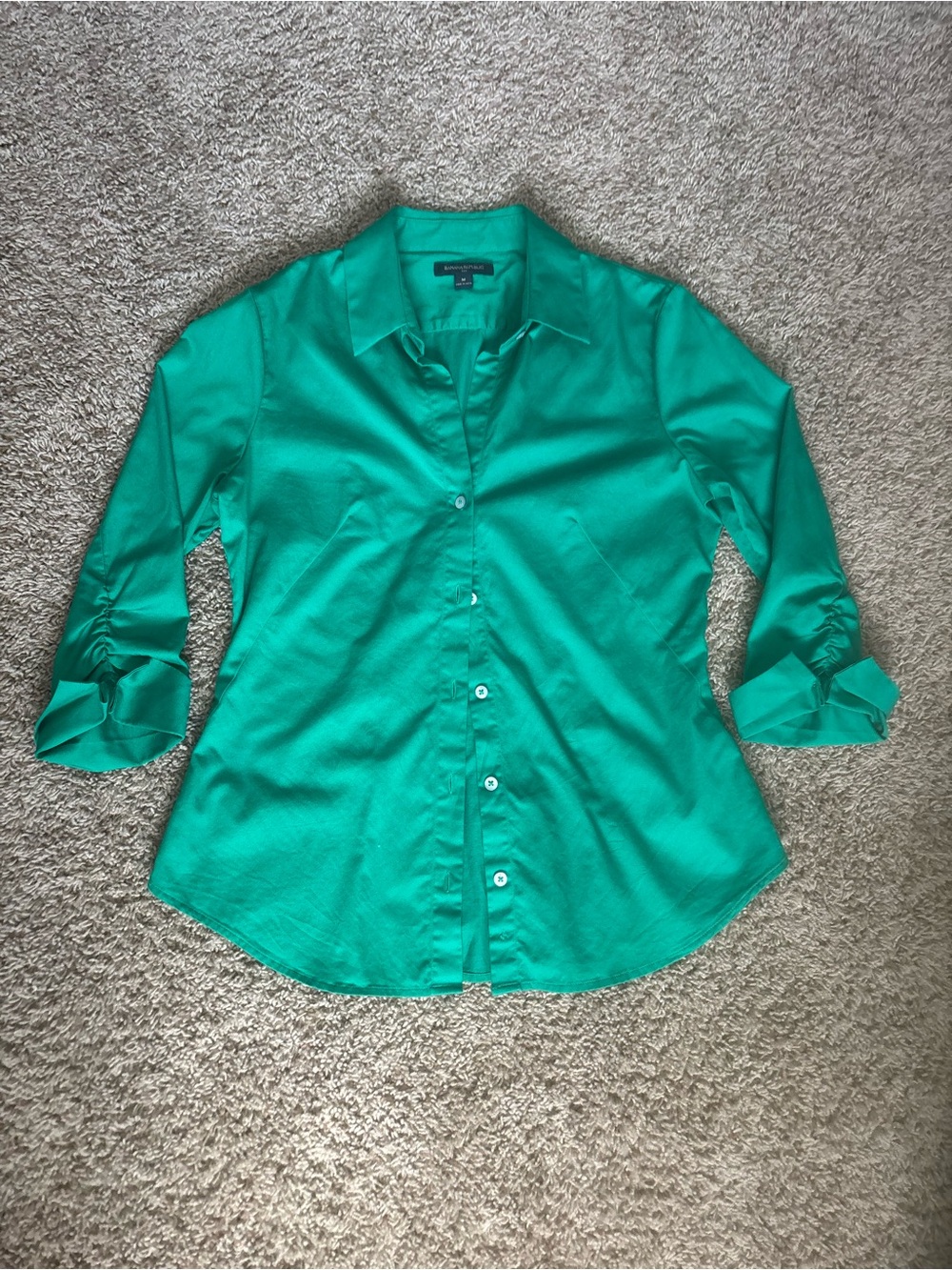Banana Republic Emerald Green Button-Down Shirt